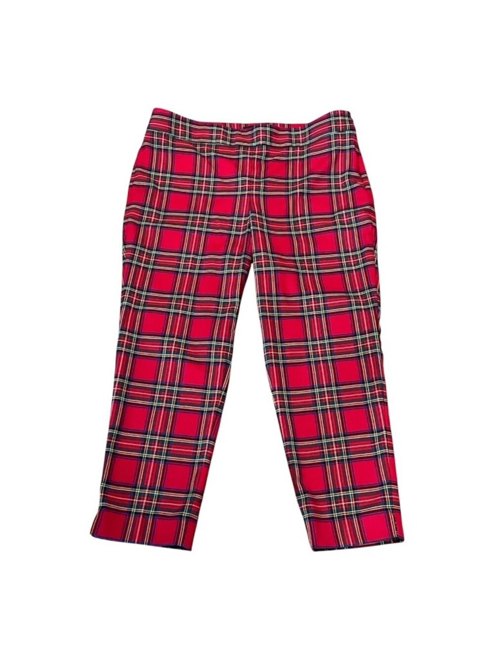 Talbots Hampshire Ankle Pants Women’s Size 16P Tartan Plaid Wool Blend Holiday